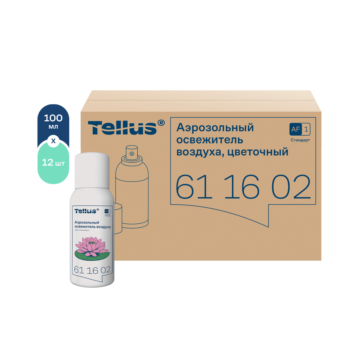 Tellus аэрозольный освежитель воздуха, цветочный аромат 