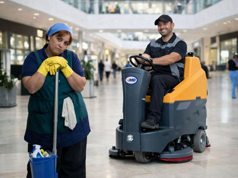 Поломоечная машина против ручной уборки: полный разбор экономики и эффективности для бизнеса Поломоечная машина против ручной уборки: полный разбор экономики и эффективности для бизнеса