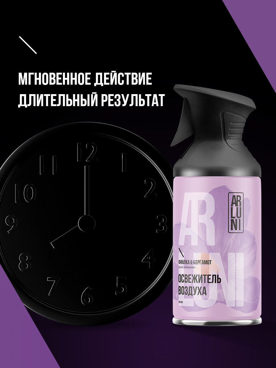 ARLUNI освежитель воздуха Ароматизация, аромат фиалка, бергамот 250 мл