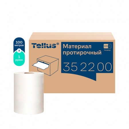 Tellus Материал протирочный 1сл 105м в рул. белый