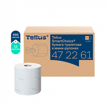 Tellus SmartChoice Бумага туалетная в мини-рулонах Т8-Т9 2сл 695л белая