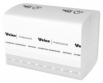 Салфетки Veiro Professional Comfort 2сл V-сложения 220л белый (15уп в коробе)