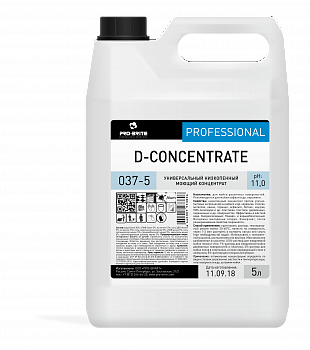 Д-концентрат(D-concentrate) 5л Универсальный низкопенный моющий концентрат/4 шт