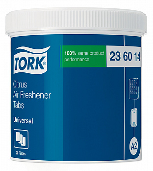 Освежитель Tork Universal д/воздуха твердый цитрусовый банка 20 пластин