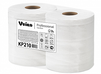 Полотенца Veiro Professional Comfort 1сл 200м белый (6рул в коробе)