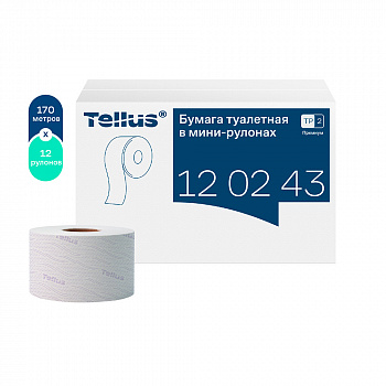 Tellus туалетная бумага в мини-рулонах мягкая белая 170м 2сл 12шт