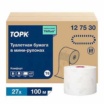 Торк туалетная бумага в миди-рулонах Advanced белый 2сл 100м 27рул