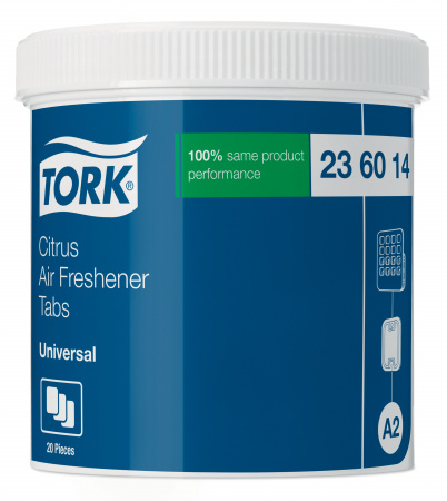 Освежитель Tork Universal д/воздуха твердый цитрусовый банка 20 пластин
