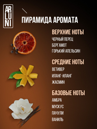 ARLUNI освежитель воздуха ароматизация, аромат амбра и черный перец 250 мл